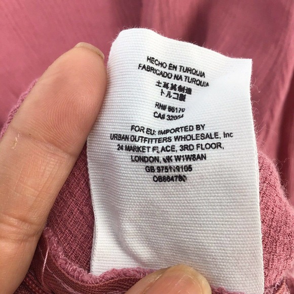 Free People Womens Peasant Top Mauve Pink Size M Cropped Boho - Picture 12 of 16